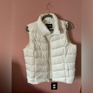 White Lands End Women’s Puffer Vest TALL SIZE
